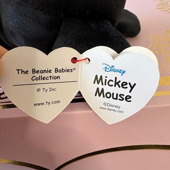 Mickey Mouse TY Beanie Baby 8in Plush Sparkle Collection NWT - Picture 4 of 6